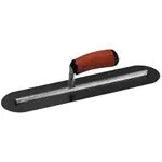 14 X 4" Blue Steel Finishing Trowel-Fully Rounded w/Curved DuraSoft® Handle