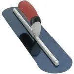 22 X 4" Blue Steel Finishing Trowel-Fully Rounded w/Curved DuraSoft® Handle