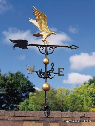 46-Inch Eagle Weathervane - Gold-Bronze