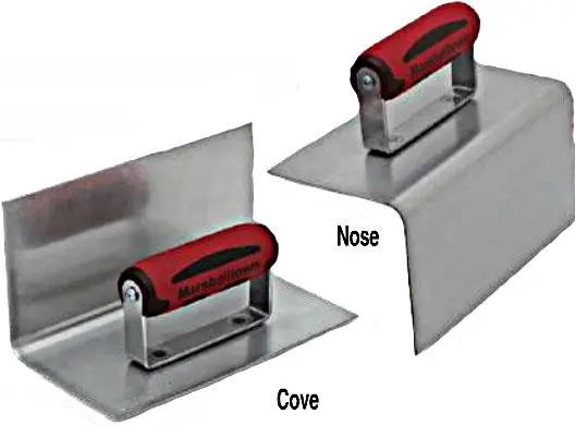 8 X 4 inch Corner Trowel Set-82º (cove & nose tool) for Concrete Steps - Image 2