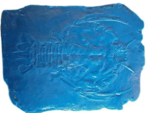 Fossil Print Rubber Mold Stamp for Concrete or Drywall Plaster - Image 10