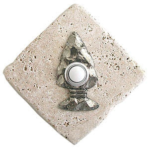 Arrowhead Accent with Doorbell Button on Stone