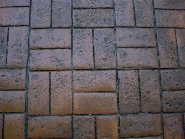 Brick Concrete Stamps - Worn Brick Basketweave - Image 2
