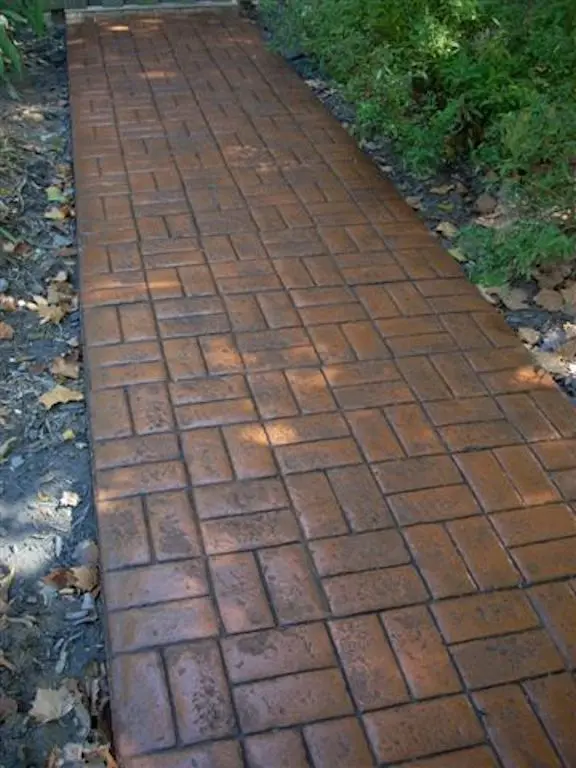 Brick Concrete Stamps - Worn Brick Basketweave - Image 3