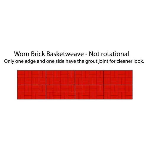 Brick Concrete Stamps - Worn Brick Basketweave - Image 6
