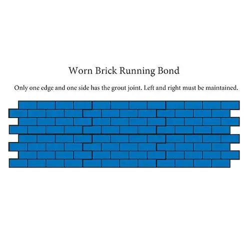 Brick Concrete Stamps - Worn Brick Running Bond - Image 6