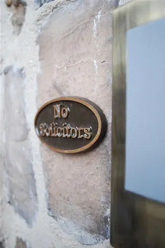 Bronze No Solicitors Plaque, Oval - Image 2