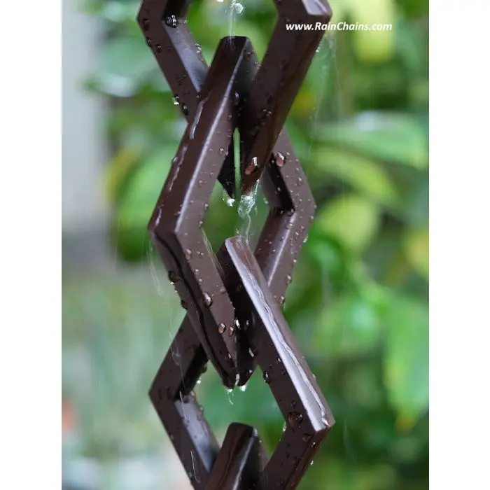 Cast Aluminum Link Diamond Chain- Bronze Powder Coat - Image 2