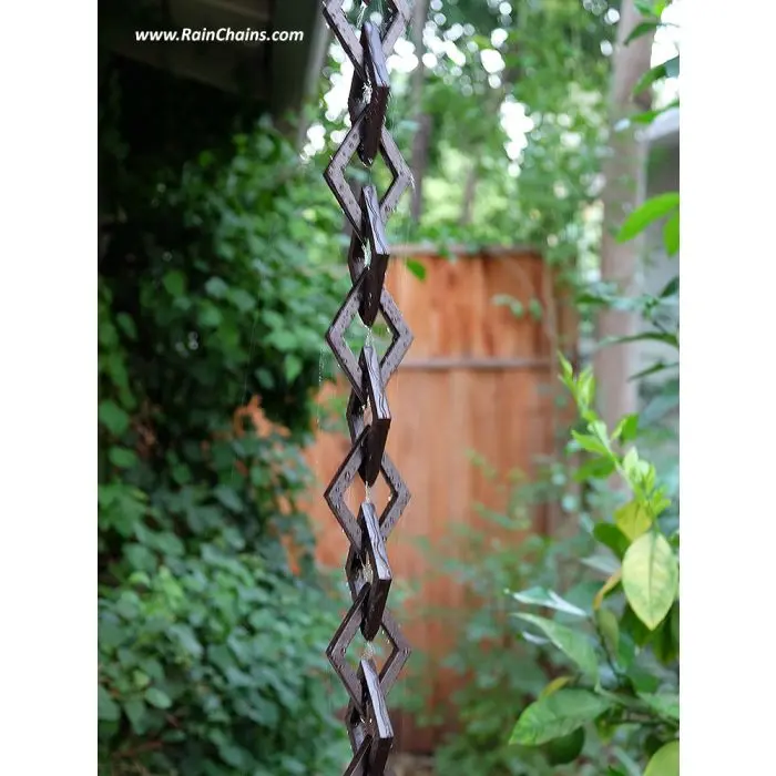 Cast Aluminum Link Diamond Chain- Bronze Powder Coat - Image 3