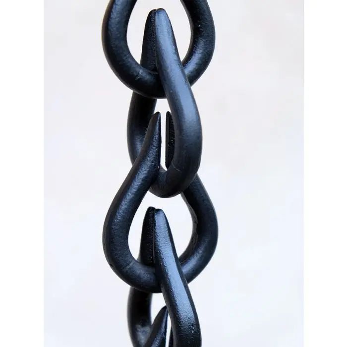 Cast Aluminum Link Droplet Chain- Black Powder Coat - Image 2