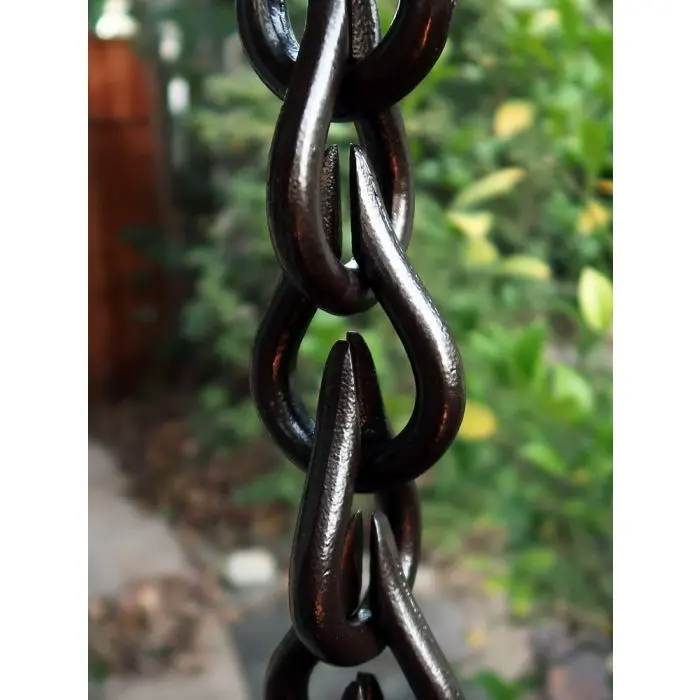 Cast Aluminum Link Droplet Chain- Bronze Powder Coat - Image 2