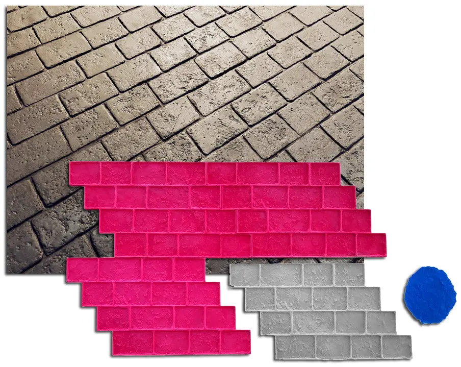 Cobble Concrete Stamps - Courtyard Cobble