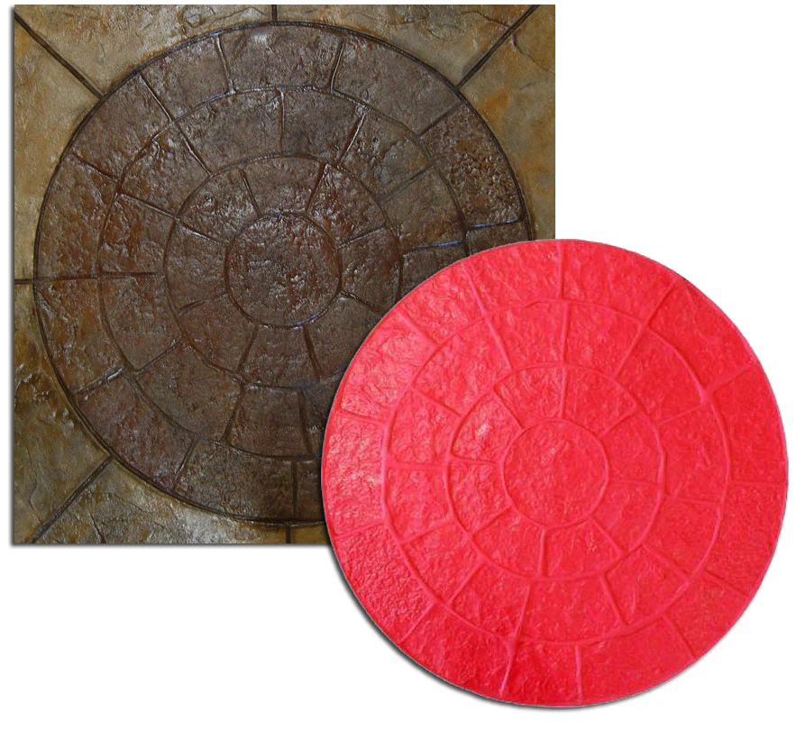 Cobble Style Concrete Stamps - Weathered Stone Circle
