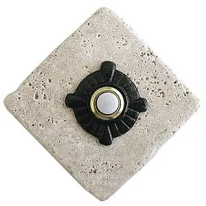 Compass Stone Doorbell in Pewter, Brass, ORB or Bronze - Image 2