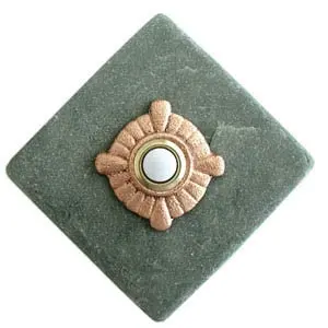Compass Stone Doorbell in Pewter, Brass, ORB or Bronze - Image 4