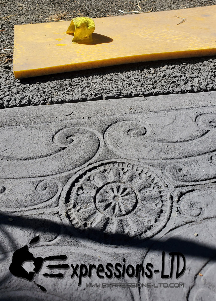 Concrete Accent Stamp Mat - 28" Decorative Scroll - Image 2