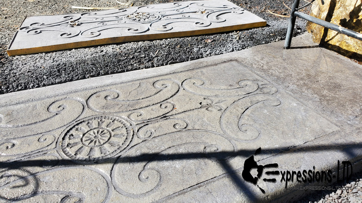 Concrete Accent Stamp Mat - 28" Decorative Scroll - Image 3