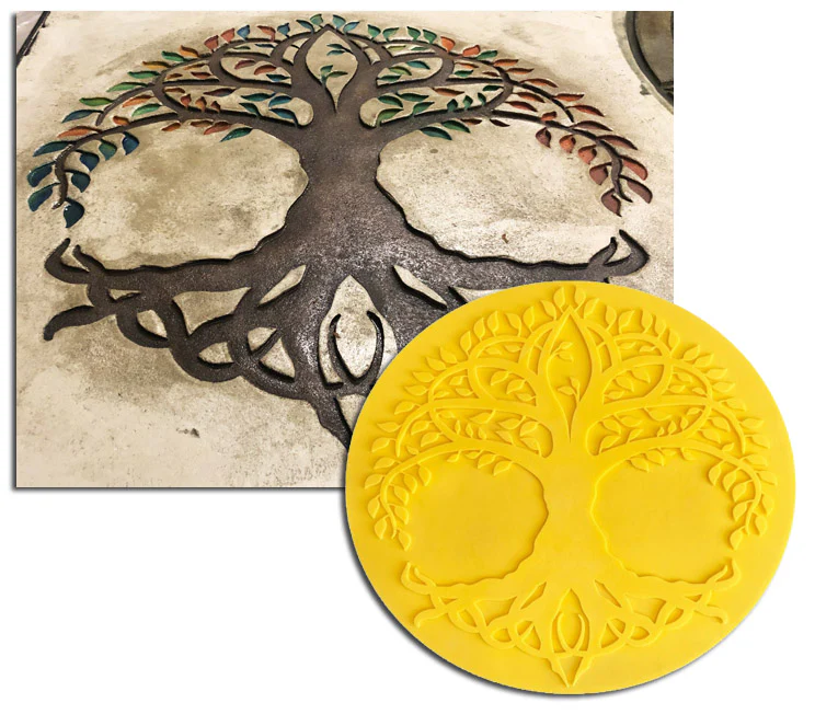 Concrete Accent Stamp Mat - 36" Tree of Life