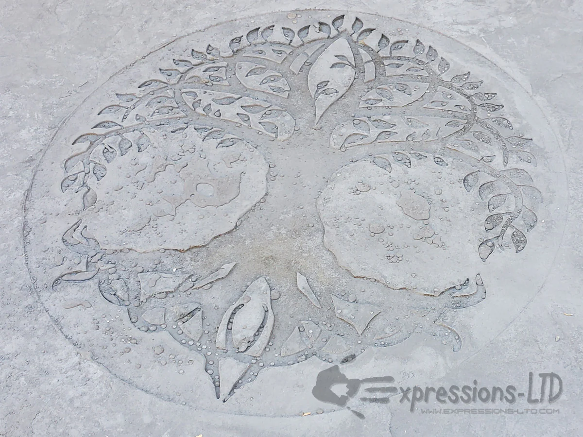 Concrete Accent Stamp Mat - 36" Tree of Life - Image 2
