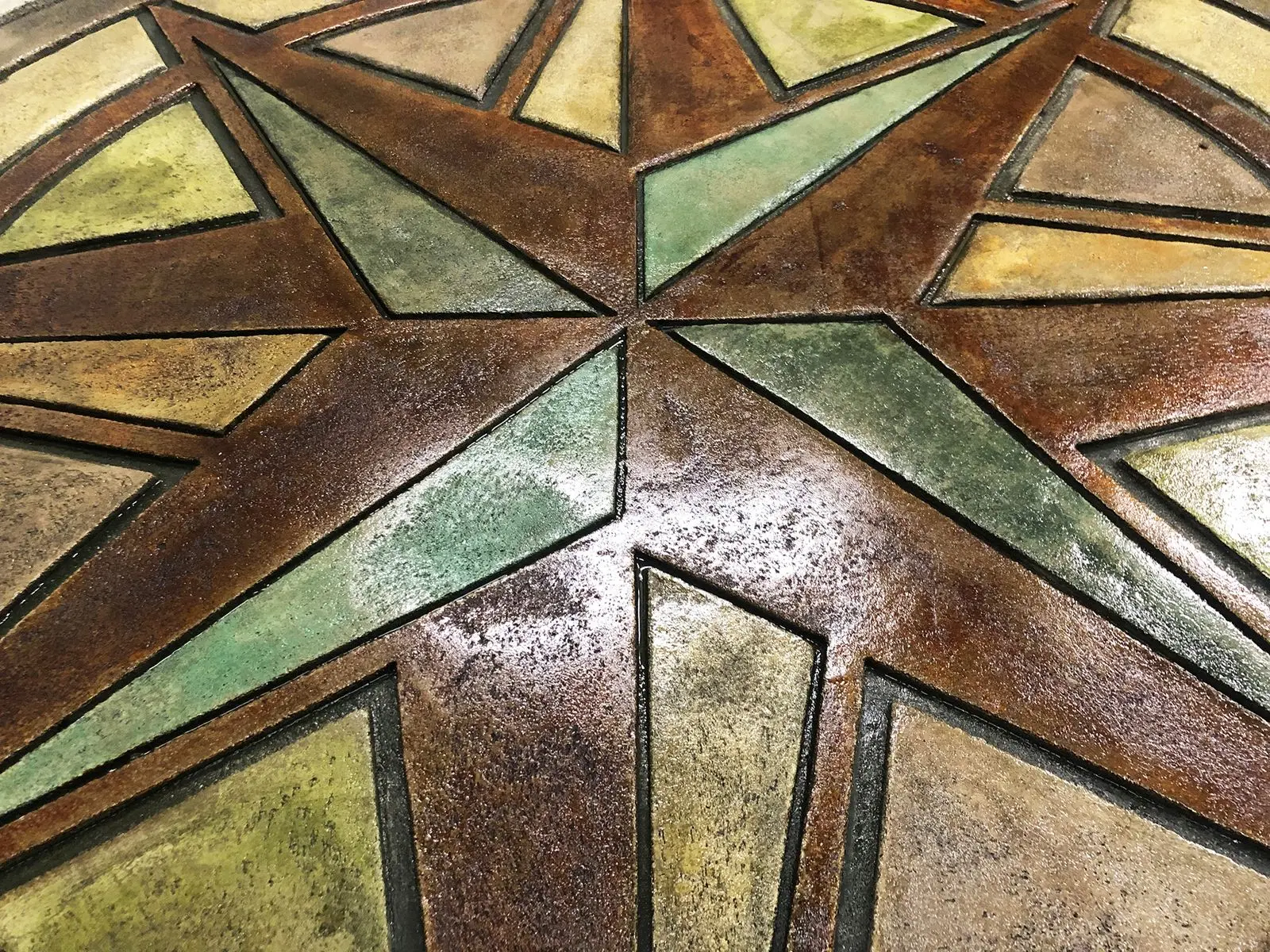 Concrete Accent Stamp Mat - 48" Compass Celestial North Star - Image 5