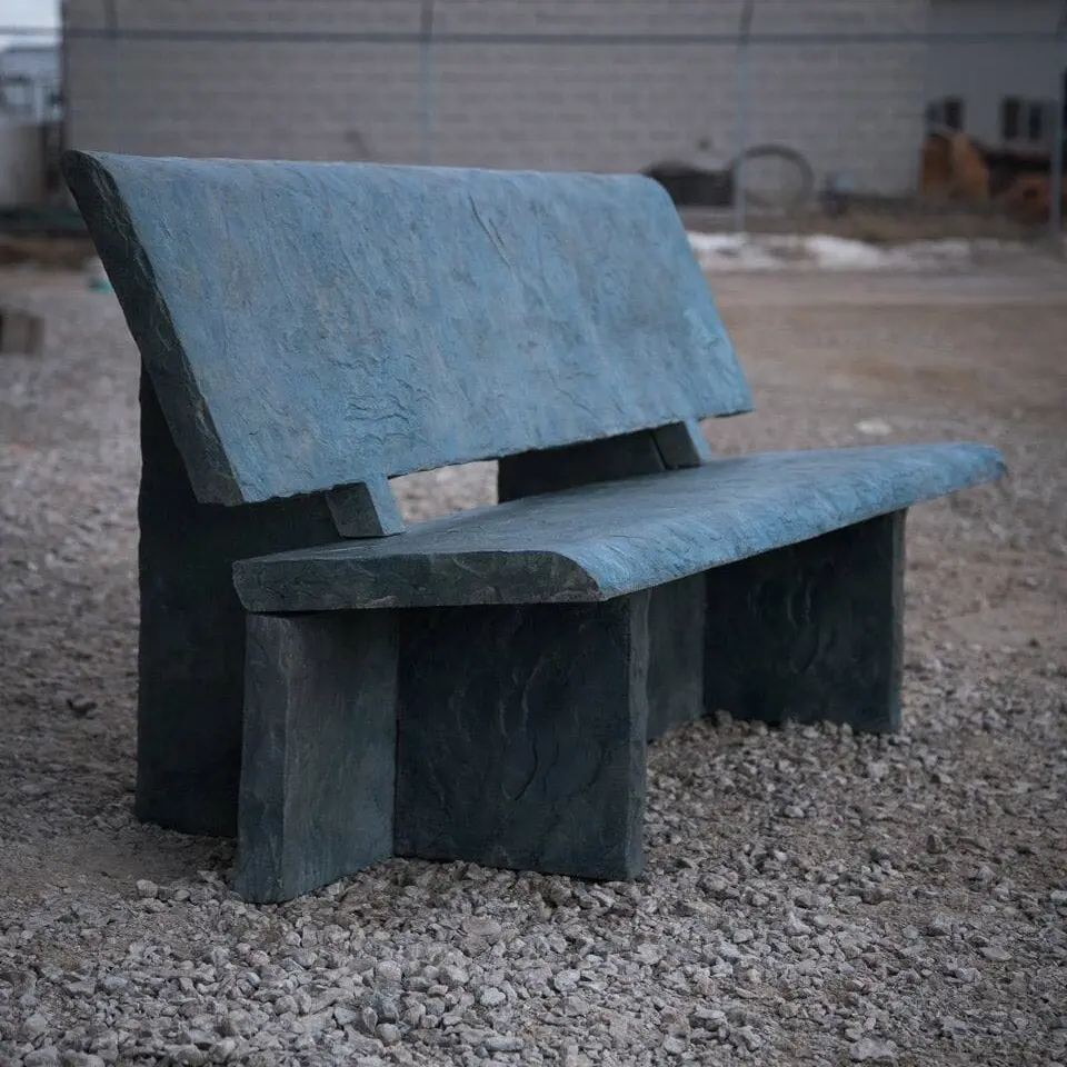 Concrete Bench Mold with Backrest - Slate - Image 5