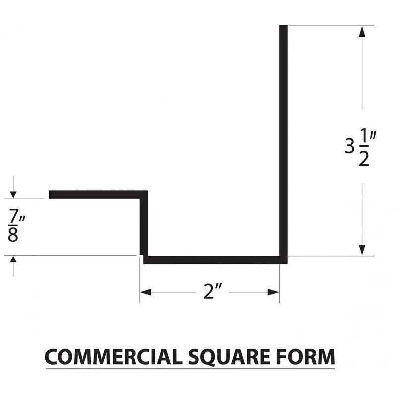 Concrete Countertop Forms - 3.5" Flat Square Commercial Bar - Image 3