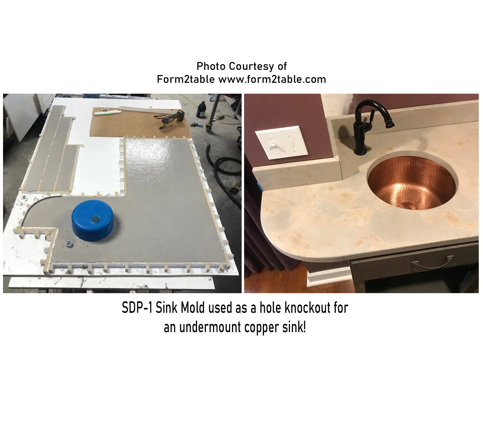 Concrete Sink Mold SDP-1 Round 12" (2" 4" and 6" Depths) - Image 6