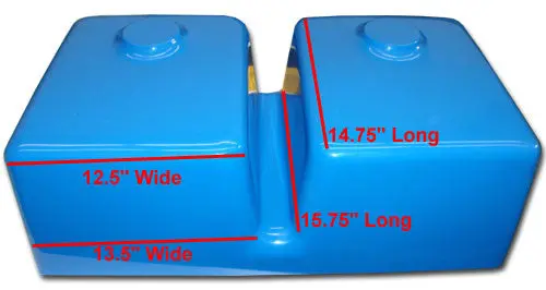 Concrete Sink Mold SDP-38 Kitchen Double Basin (30"x16.25"x9.75") - Image 5