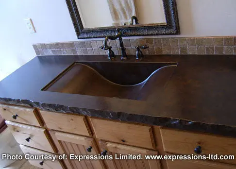 Concrete Sink Mold SDP-25 Wave Lavatory Drain (29"x14.25"x6.75") - Image 3