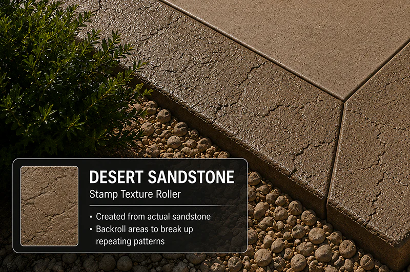 Concrete Curb & Border Stamp Roller- Desert Sandstone - Image 6