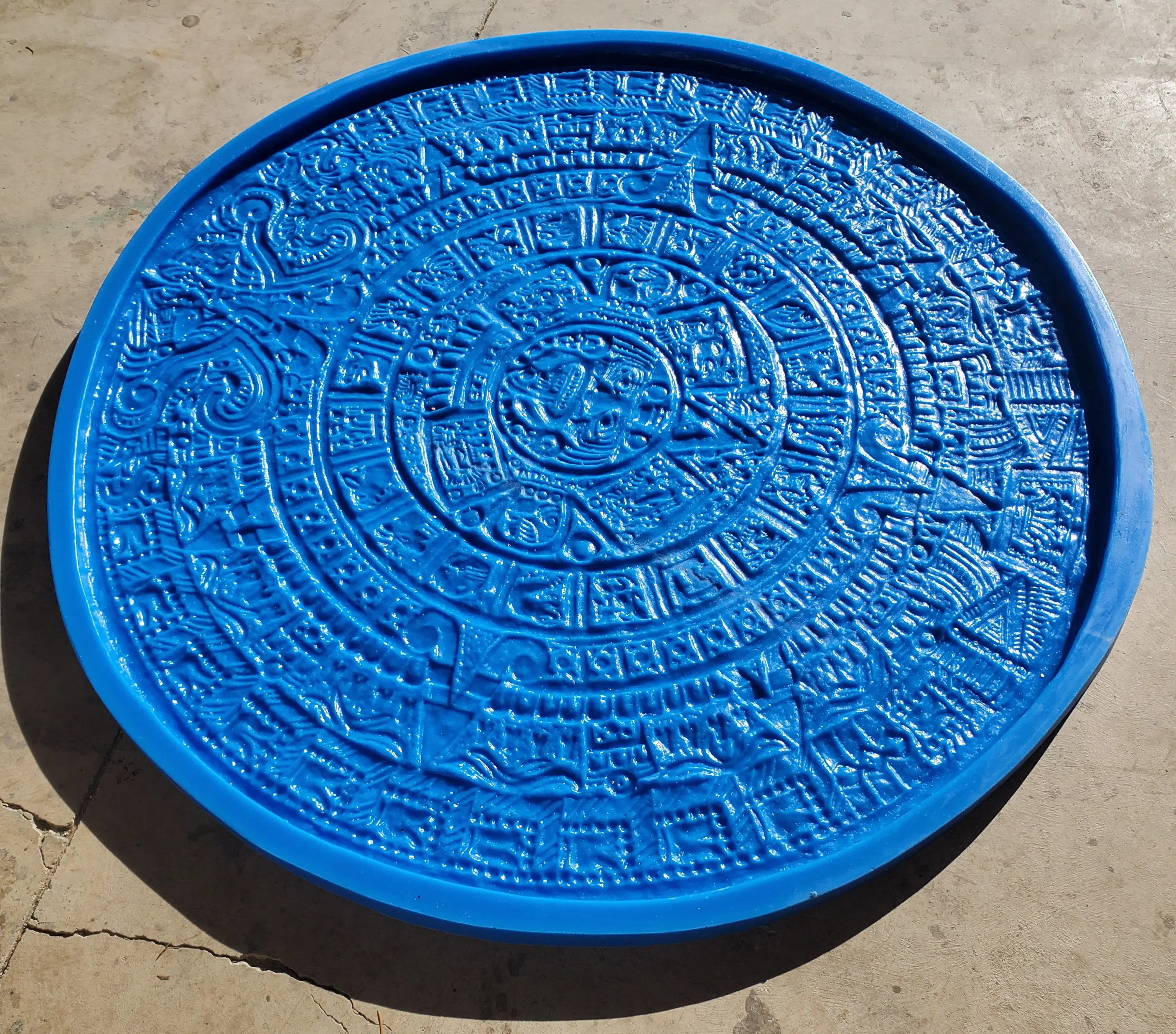 Concrete Aztec Mayan Calendar Wall Art Medallion Mold, SDP-69 - Image 3
