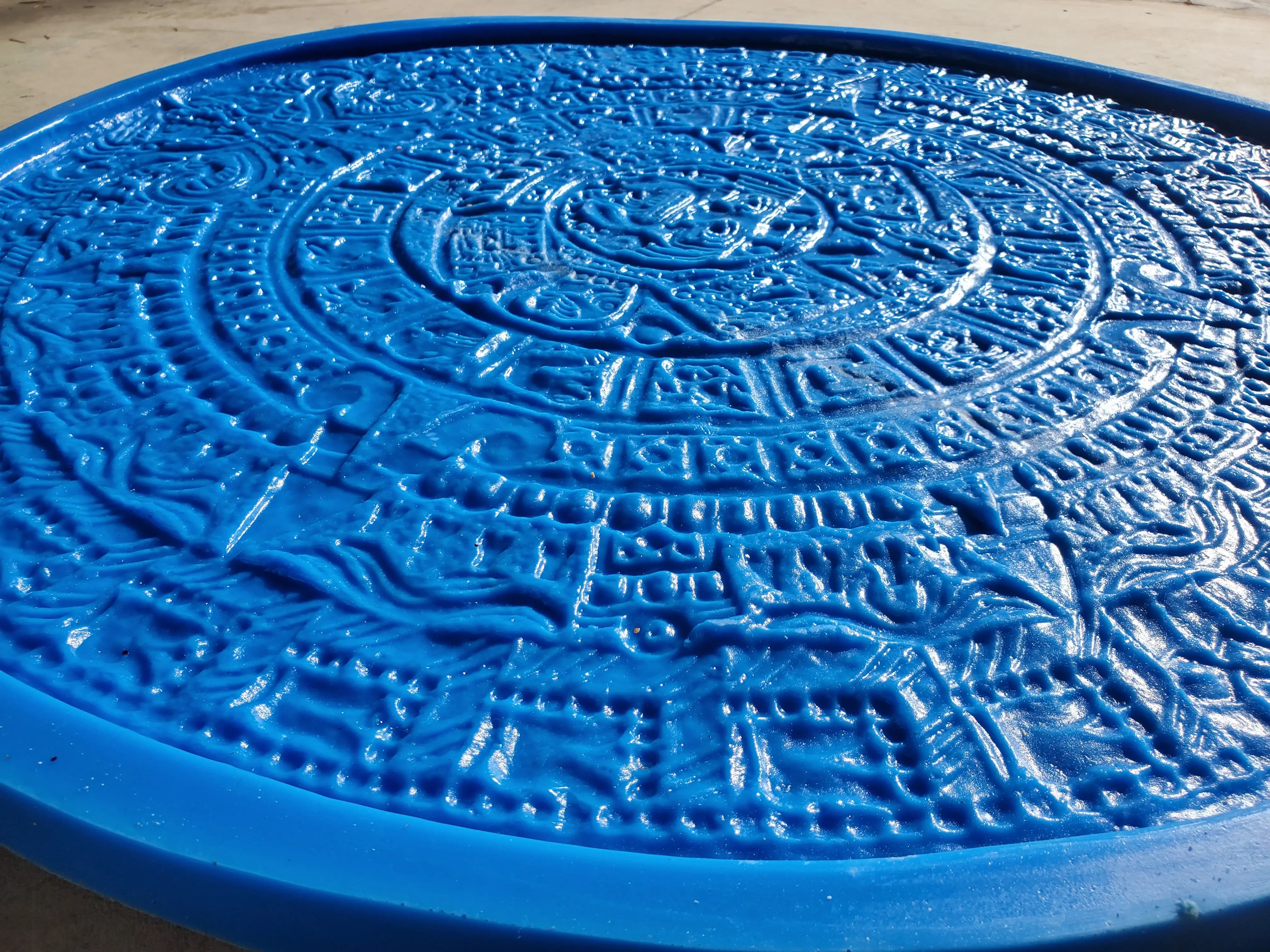 Concrete Aztec Mayan Calendar Wall Art Medallion Mold, SDP-69 - Image 4
