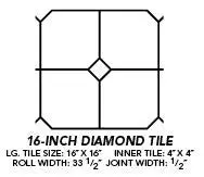 Concrete Paper Stencil - 16" Diamond Tile - Image 3