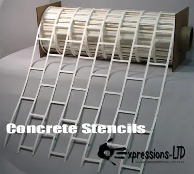 Concrete Paper Stencil - Basket Weave - Image 6
