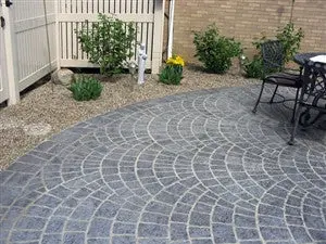 Concrete Paper Stencil - Cobble Fan - Image 3