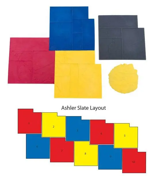 Slate Concrete Stamps - Ashler Notched Slate - Image 19