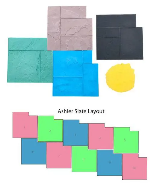 Slate Concrete Stamps - Ashler Notched Slate - Image 20