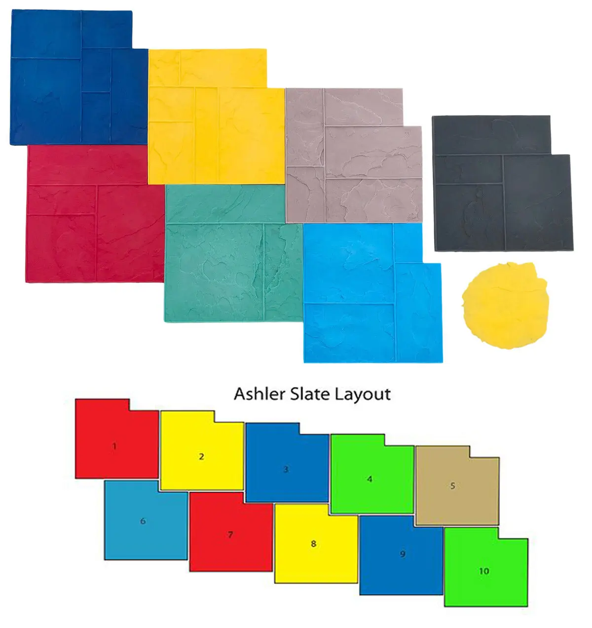 Slate Concrete Stamps - Ashler Notched Slate - Image 21