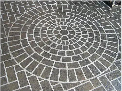 Concrete Stencil Accent - Cobble Circle - Image 3