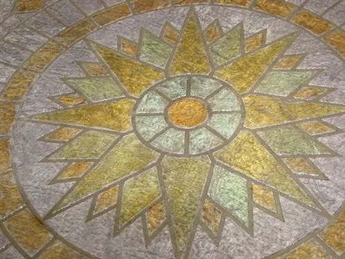 Concrete Stencil Accent - Compass Star Circle - Image 4