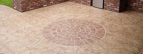 Concrete Stencil Accent - Large Brick Rosette
