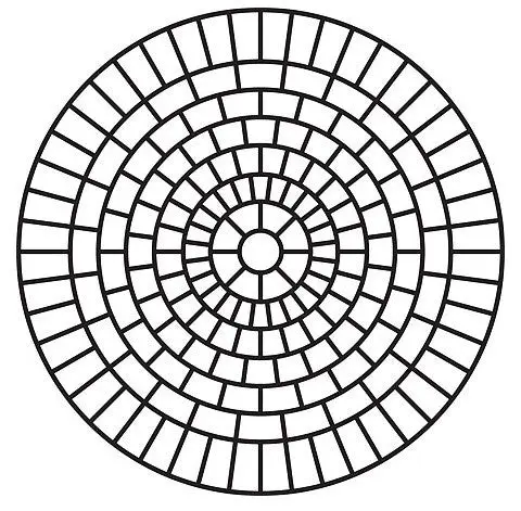Concrete Stencil Accent - Large Brick Rosette - Image 2