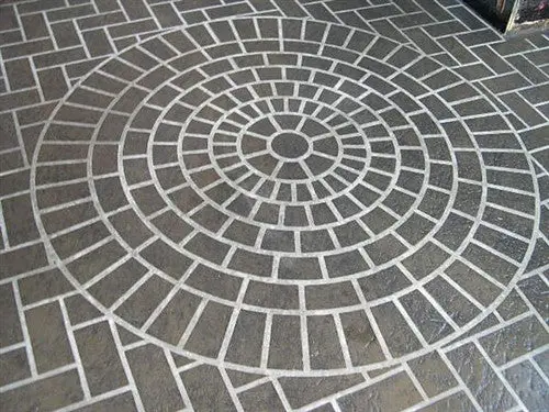 Concrete Stencil Accent - Large Brick Rosette - Image 3