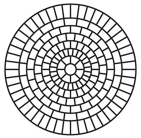 Concrete Stencil Accent - Medium Brick Rosette - Image 2