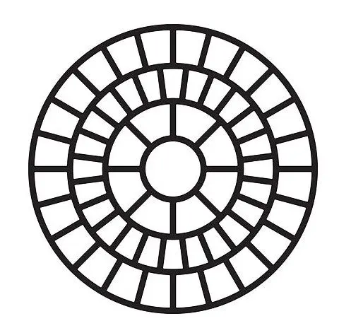 Concrete Stencil Accent - Small Brick Rosette - Image 2