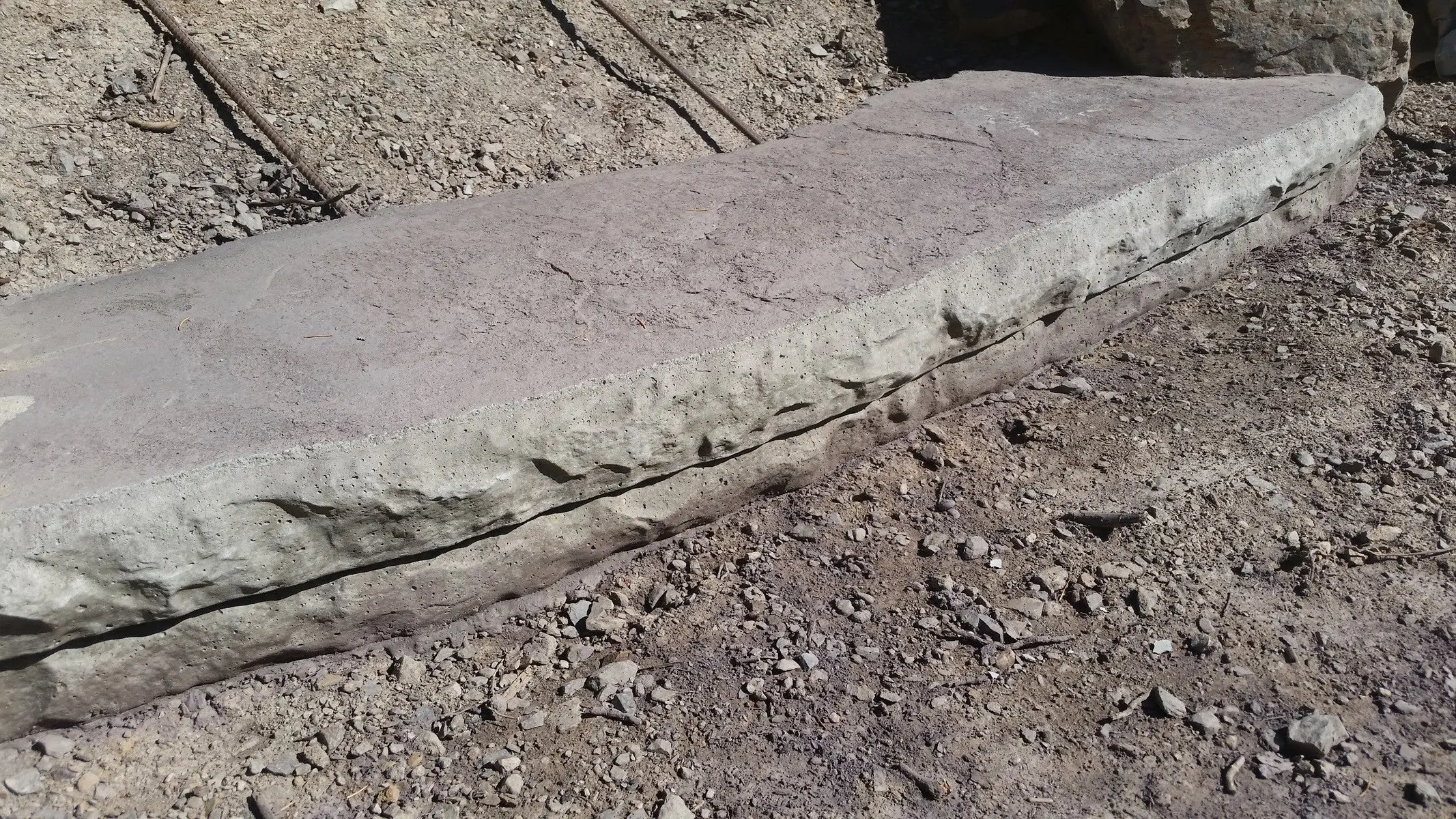 Concrete Step Form Liner- 7" Cantilever Rock Edge Overhang - Image 4