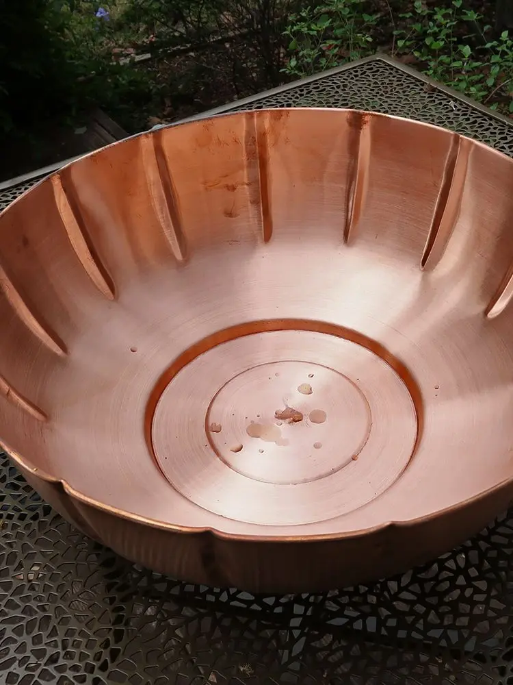 Pure Unfinished Copper Scallop Basin Bowl - Image 2