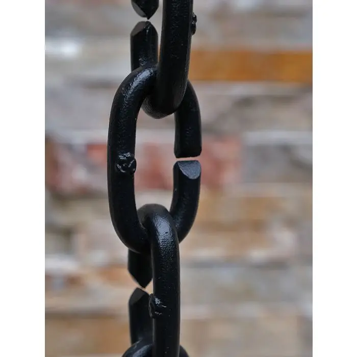 Rain Chain Cast Links- Black Powder Coated - Image 3