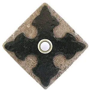 Cross Stone Doorbell in Pewter, Brass, ORB or Bronze - Image 3
