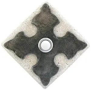 Cross Stone Doorbell in Pewter, Brass, ORB or Bronze - Image 4